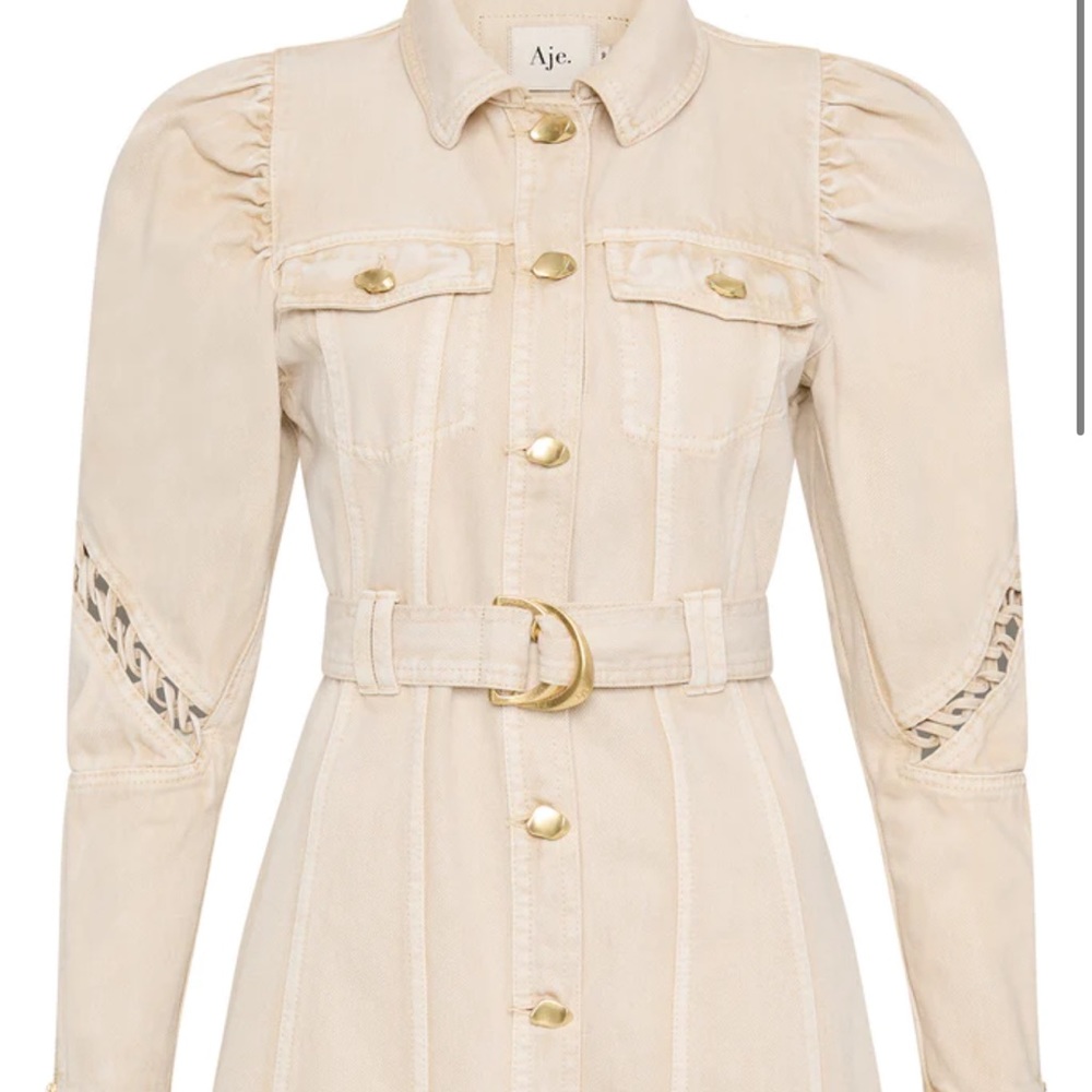AJE Effie Braided Denim Dress